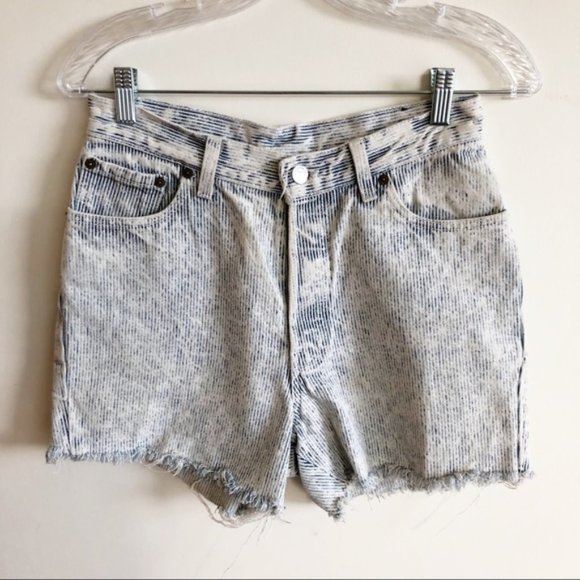 Vintage Levi’s Railroad Stripe Cut Off Jean Shorts